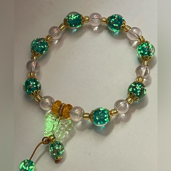 Liuli Glass Bead Blessing Harmony Bracelet Glow In The Dark - Picture 5 of 5